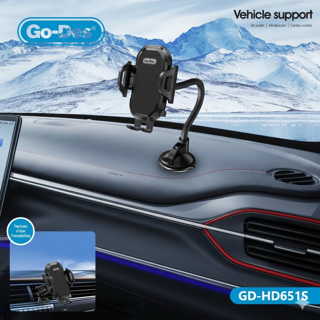 Go-Des - 2-in-1 Car Holder
